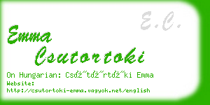 emma csutortoki business card